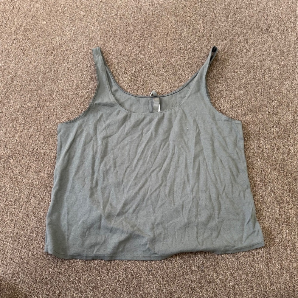 Skims Drop Needle Longโ Tank Magnet Grey Green SL-TNK-10159W Womens 3X NWT